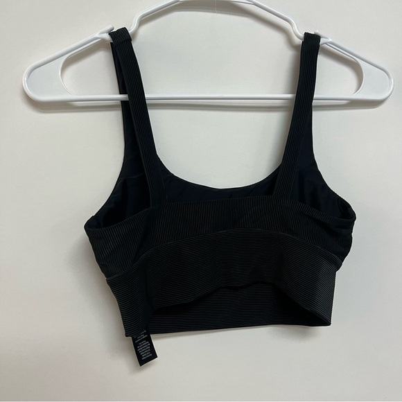 Beach Riot Sport Leah Top Black Swimsuit Sports Bra Ribbed XS $78 - Picture 5 of 11